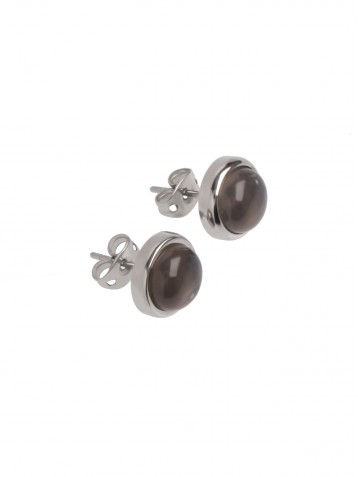 EAR STUDS GREY MOON