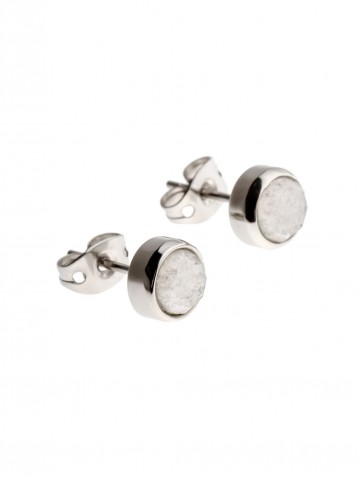 EAR STUDS WHITE CRUMBS